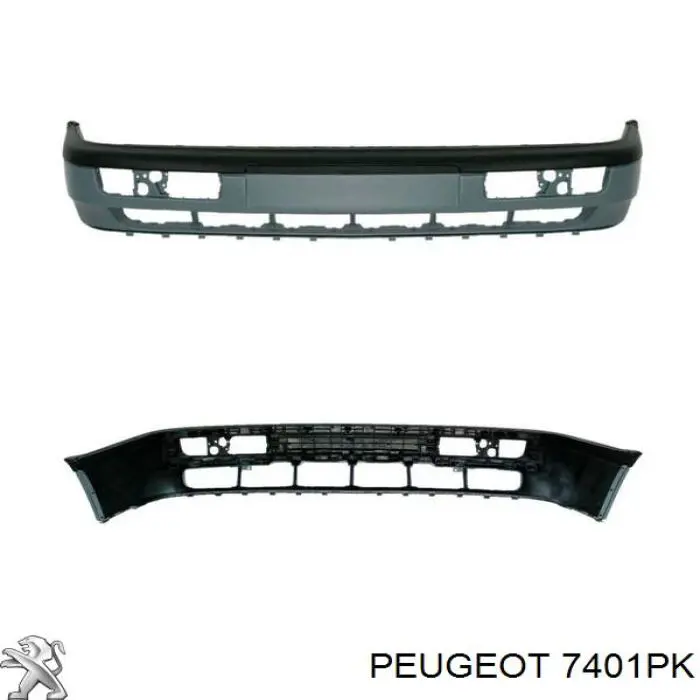 7401PK Peugeot/Citroen Бампер передний в сборе