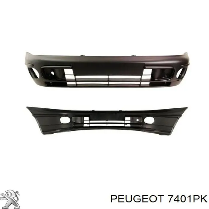 Передний бампер 7401PK Peugeot/Citroen