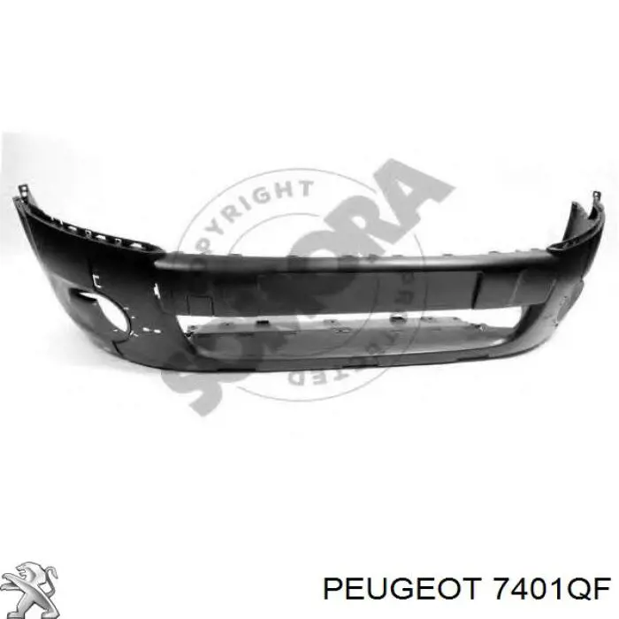 Передний бампер 7401QF Peugeot/Citroen