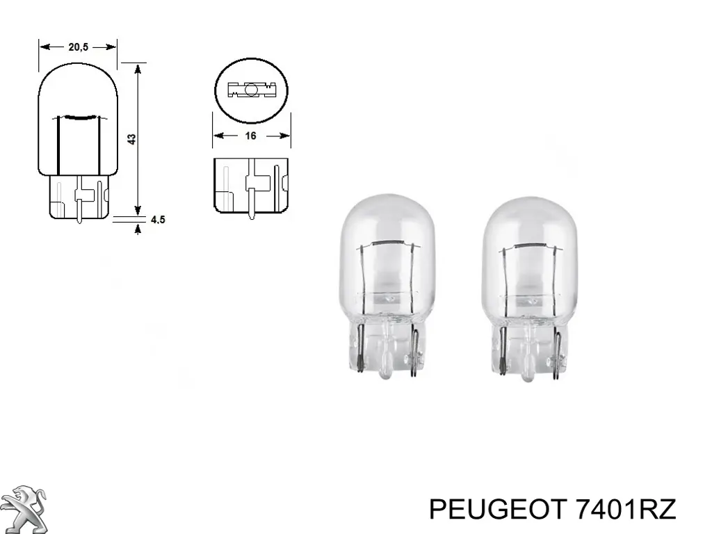 Купить 7401RZ Peugeot/Citroen Буфер (бампер) передний
