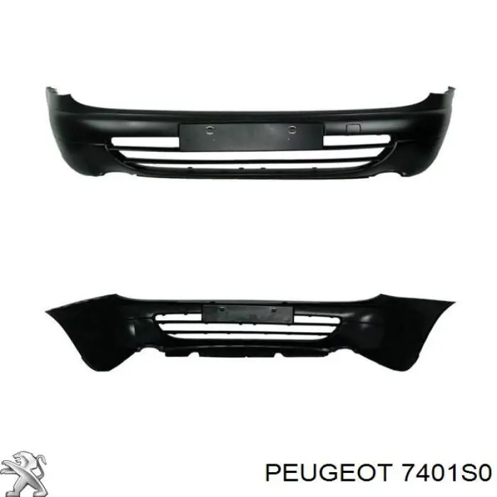 Передний бампер 7401S0 Peugeot/Citroen