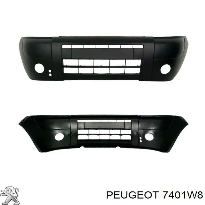 7401W8 Peugeot/Citroen передний бампер