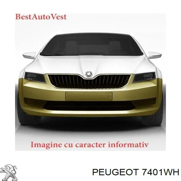 Передний бампер 7401WH Peugeot/Citroen