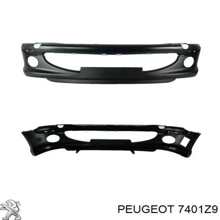 Передний бампер 7401Z9 Peugeot/Citroen