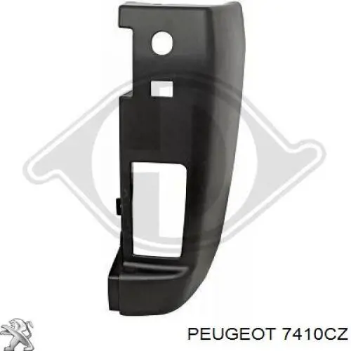 Бампер задний, правая часть 7410CZ Peugeot/Citroen