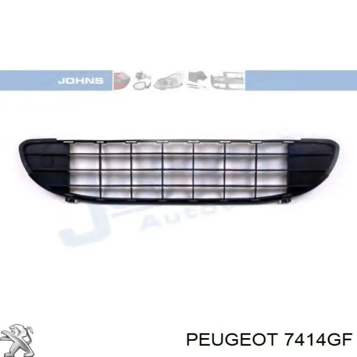 Rejilla de ventilación, parachoques delantero 7414GF Peugeot/Citroen