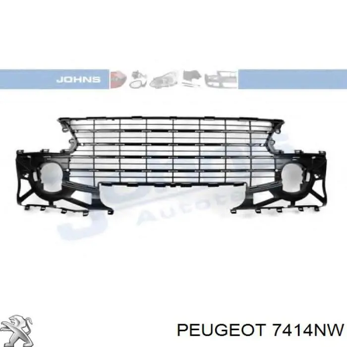 Rejilla de ventilación, parachoques delantero 7414NW Peugeot/Citroen