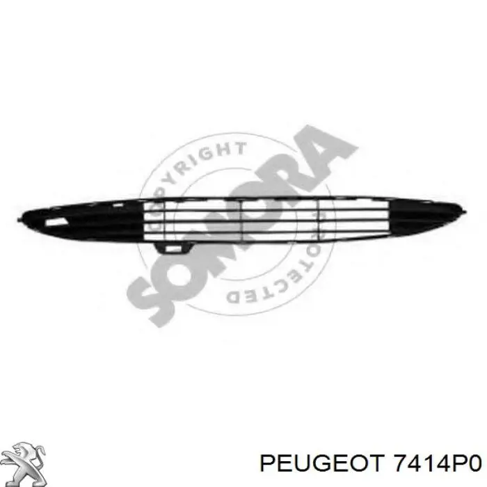 7414P0 Peugeot/Citroen решетка бампера переднего