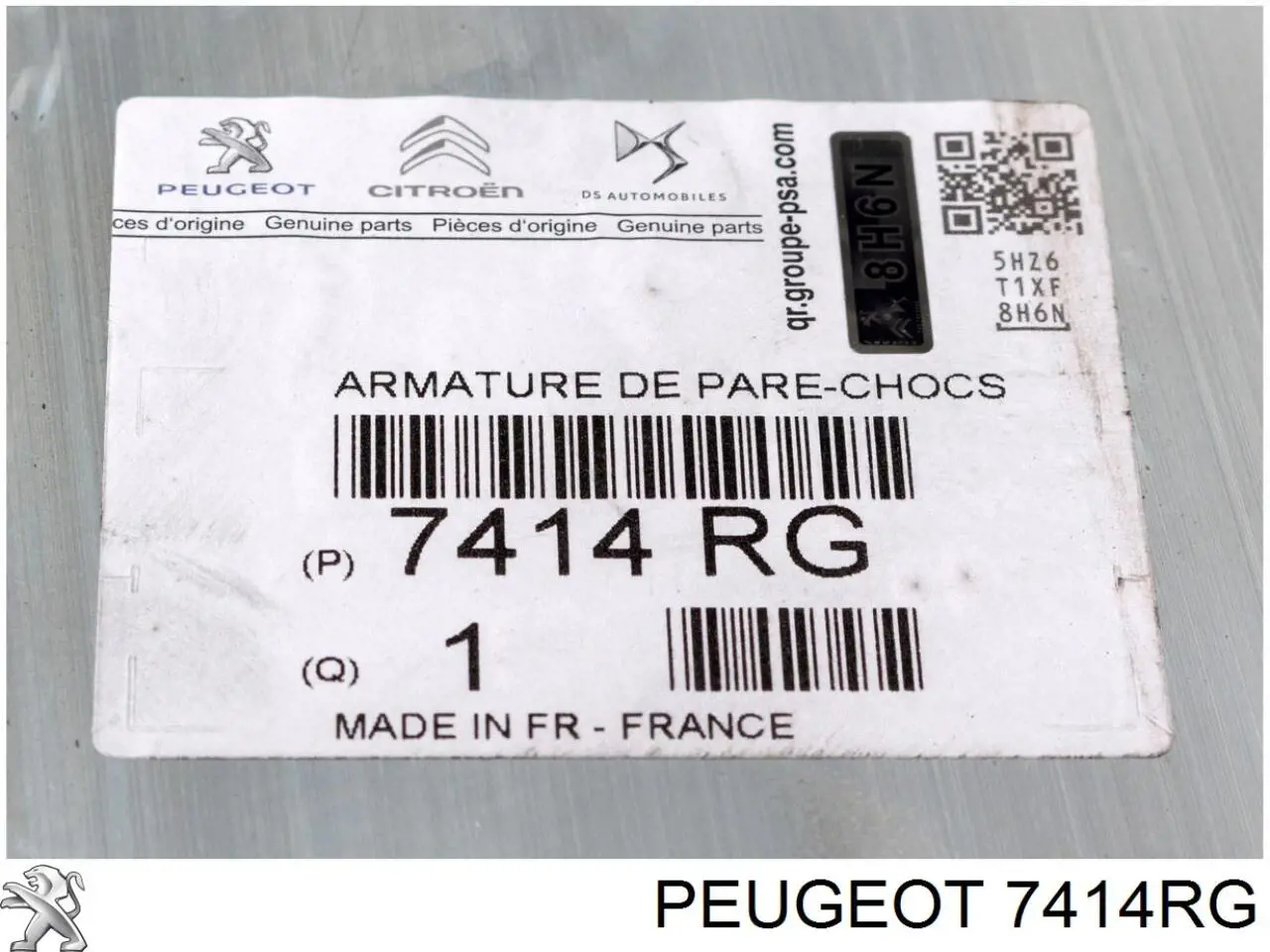 7414RG Peugeot/Citroen reforçador do pára-choque dianteiro