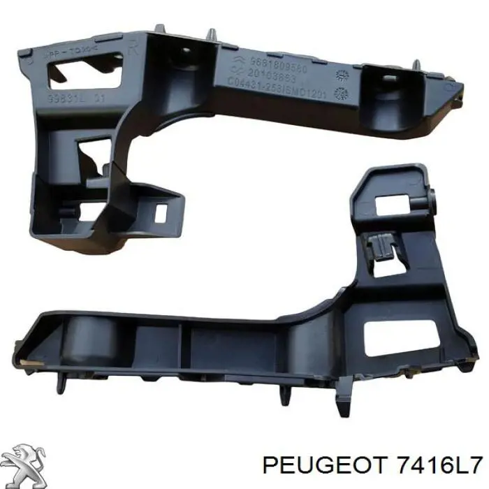 Soporte de parachoques delantero 7416L7 Peugeot/Citroen