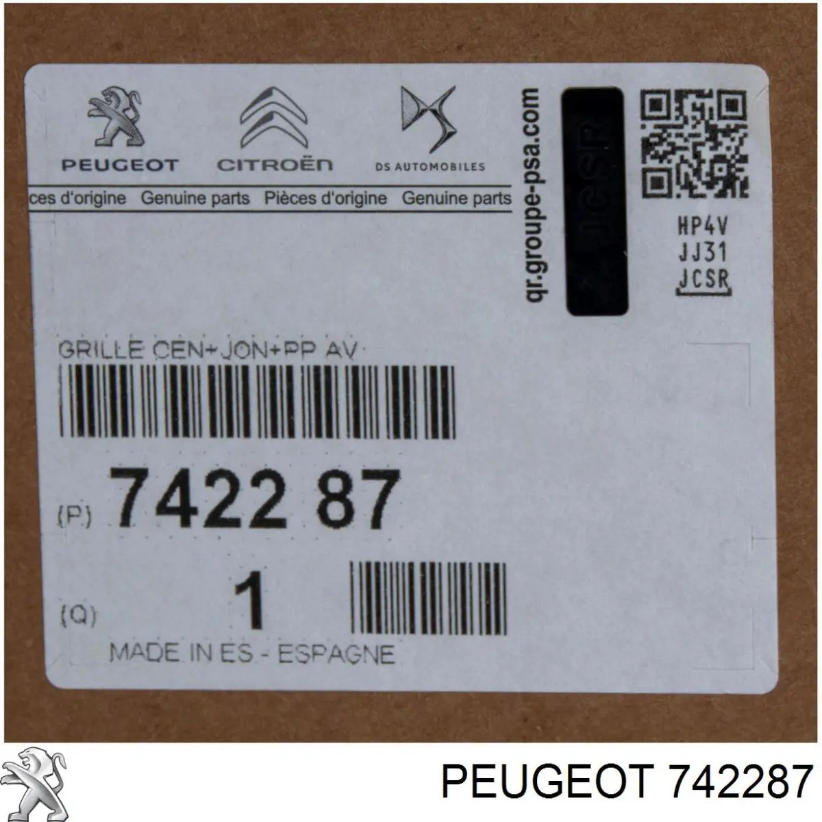Panal de radiador 742287 Peugeot/Citroen
