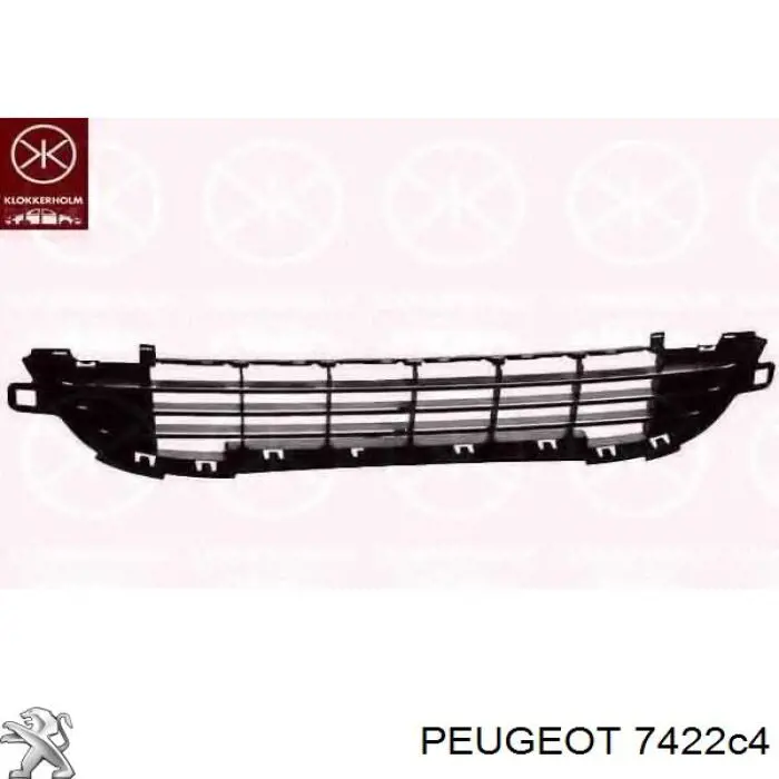 Решетка бампера переднего Peugeot/Citroen 7422C4