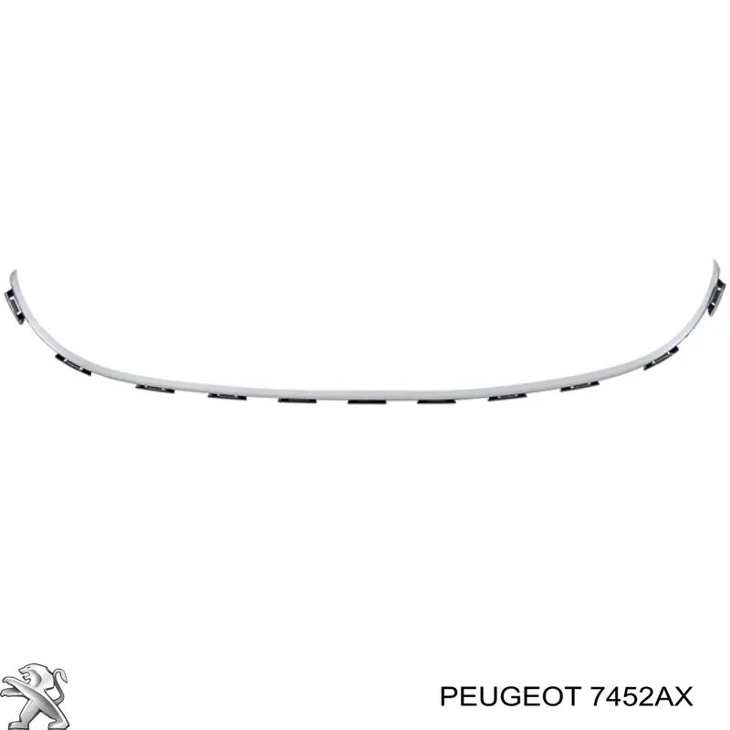 Молдинг решетки бампера переднего нижний 7452AX Peugeot/Citroen