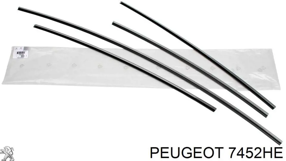 Moldura de la parrilla del parachoques delantero 7452HE Peugeot/Citroen