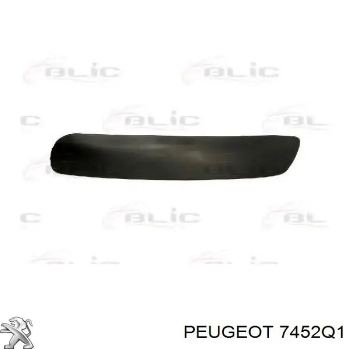 Купить 7452Q1 Peugeot/Citroen Молдинг бампера заднего правый