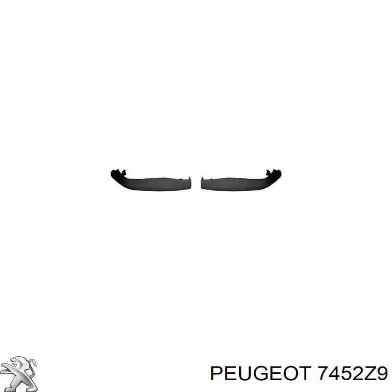 7452Z9 Peugeot/Citroen спойлер переднего бампера