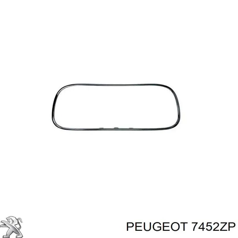7452ZP Peugeot/Citroen молдинг решетки бампера переднего