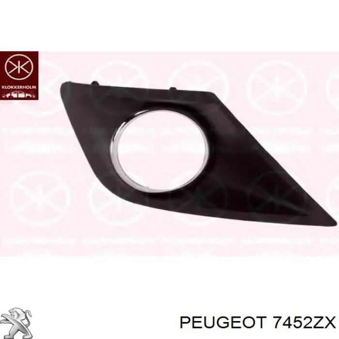 7452ZX Peugeot/Citroen borda (orla das luzes de nevoeiro direita)