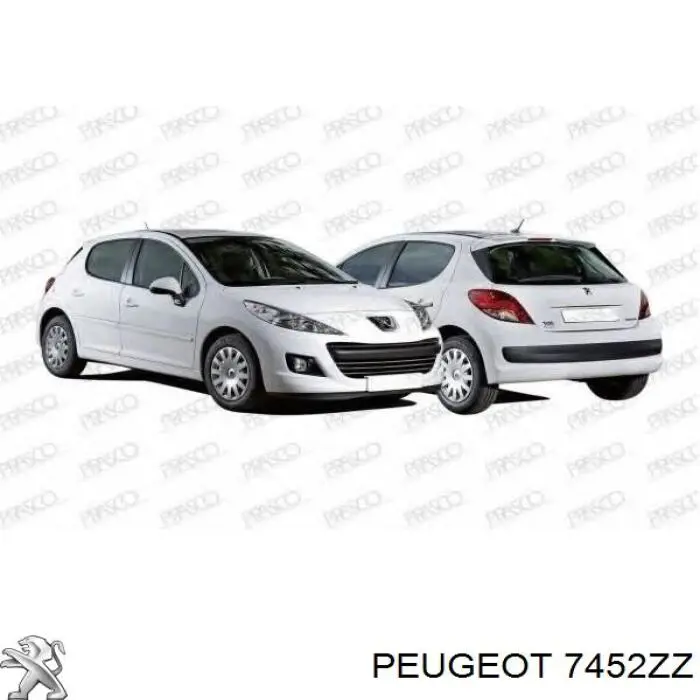 Заглушка противотуманки передней правой Peugeot/Citroen 7452ZZ