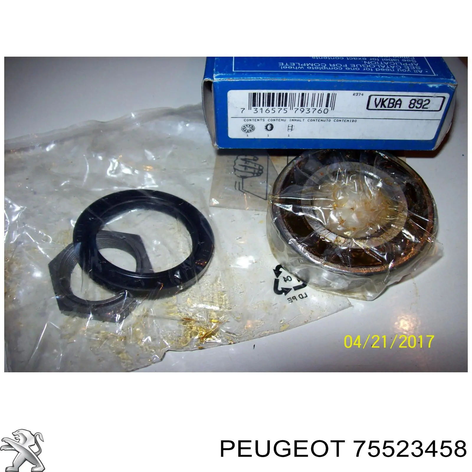 Купить 75523458 Peugeot/Citroen Подшипник задней ступицы