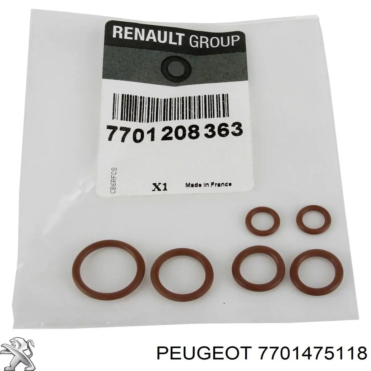Прокладка радиатора масляного 7701475118 Peugeot/Citroen