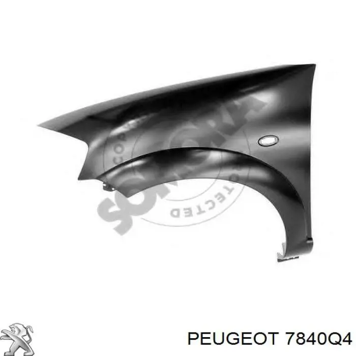 Купить 7840Q4 Peugeot/Citroen Крыло переднее левое