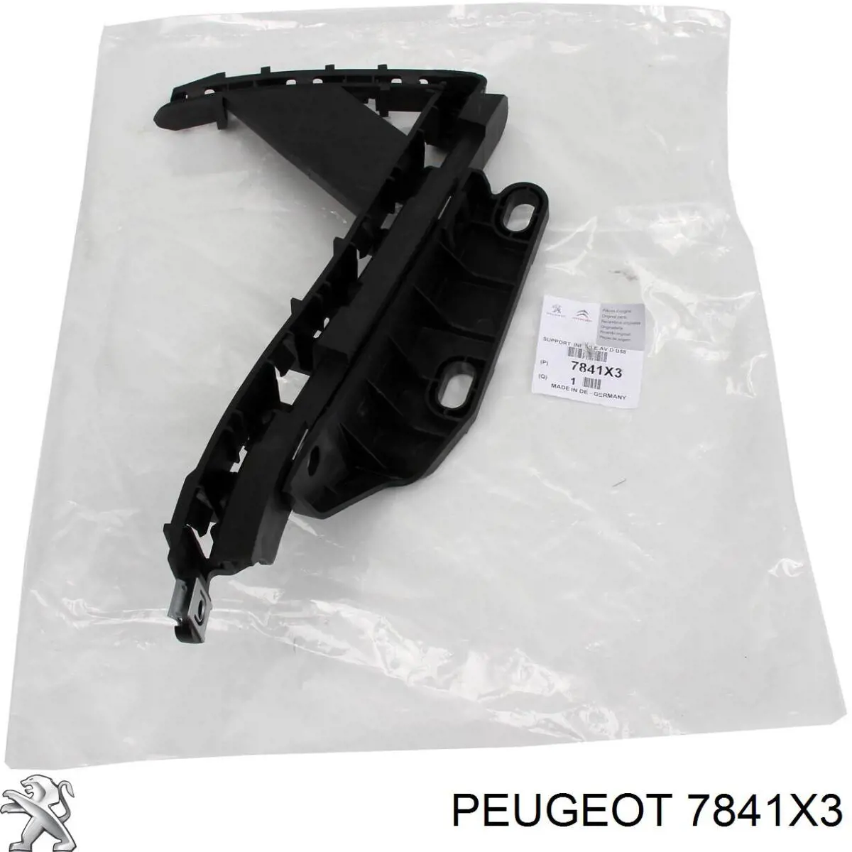 7841X3 PEUGEOT Soporte delantero para aleta delantera derecha original y equivalente