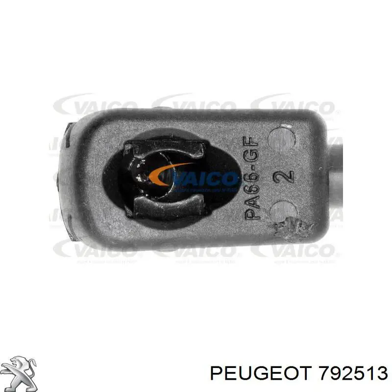Muelle neumático, capó de motor 792513 Peugeot/Citroen