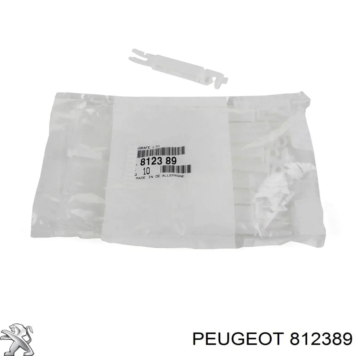 0000812389 Peugeot/Citroen пистон (клип крепления молдинга лобового стекла)