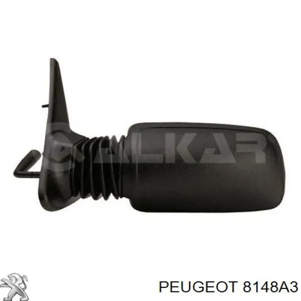 Правое боковое зеркало 8148A3 Peugeot/Citroen