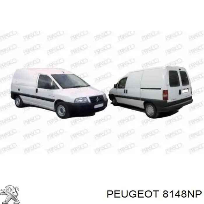 Левое боковое зеркало 8148NP Peugeot/Citroen