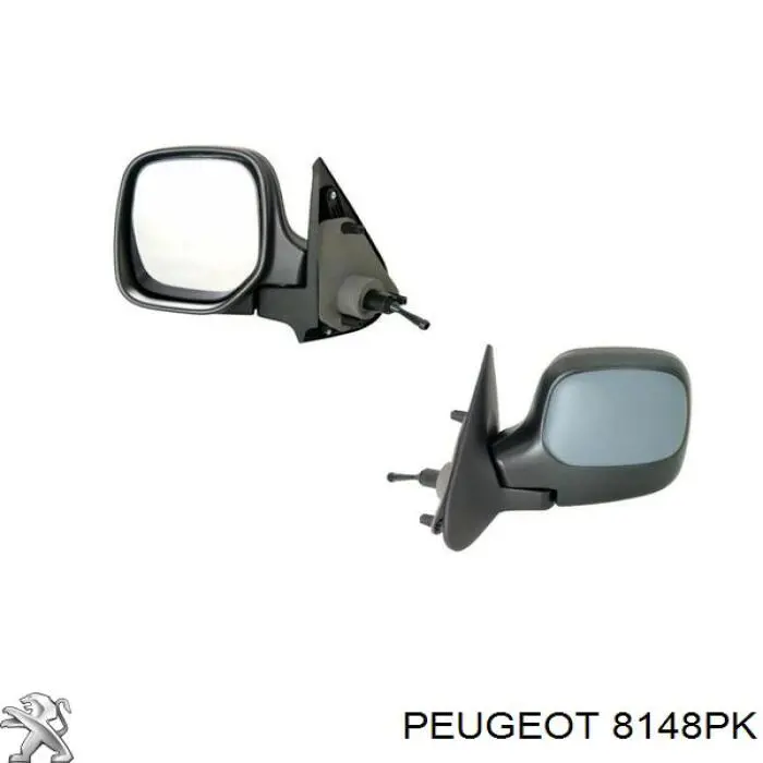 Левое боковое зеркало 8148PK Peugeot/Citroen