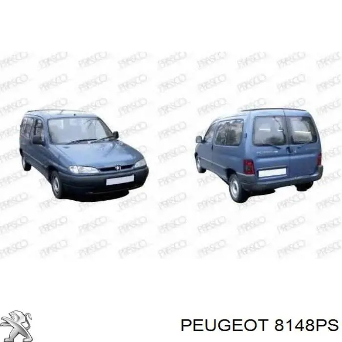 Правое боковое зеркало 8148PS Peugeot/Citroen