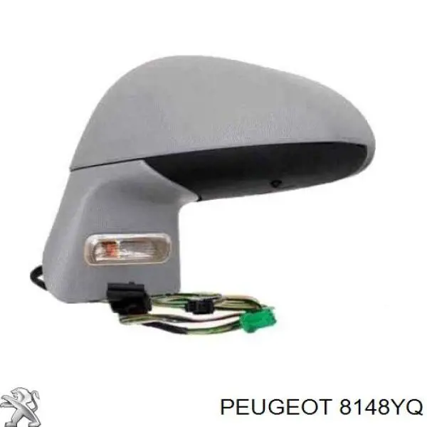 Левое боковое зеркало 8148YQ Peugeot/Citroen