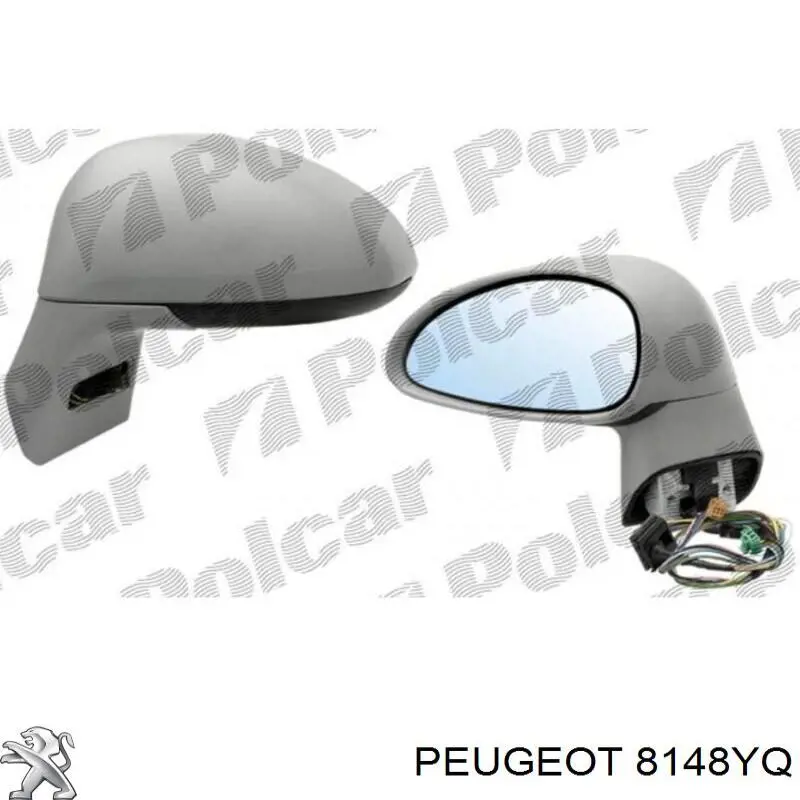 8148YQ Peugeot/Citroen зеркало заднего вида левое