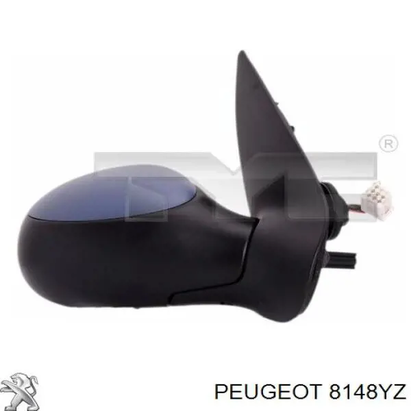 Левое боковое зеркало 8148YZ Peugeot/Citroen