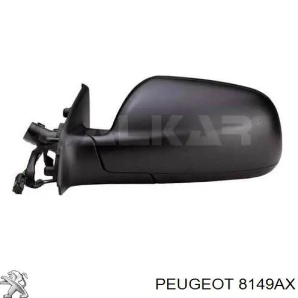 Купить 8149AX Peugeot/Citroen Боковое зеркало заднего вида правое