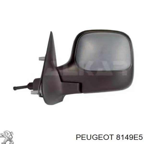 Правое боковое зеркало 8149E5 Peugeot/Citroen