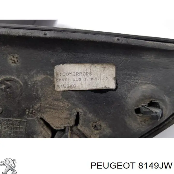 Правое зеркало 8149JW Peugeot/Citroen
