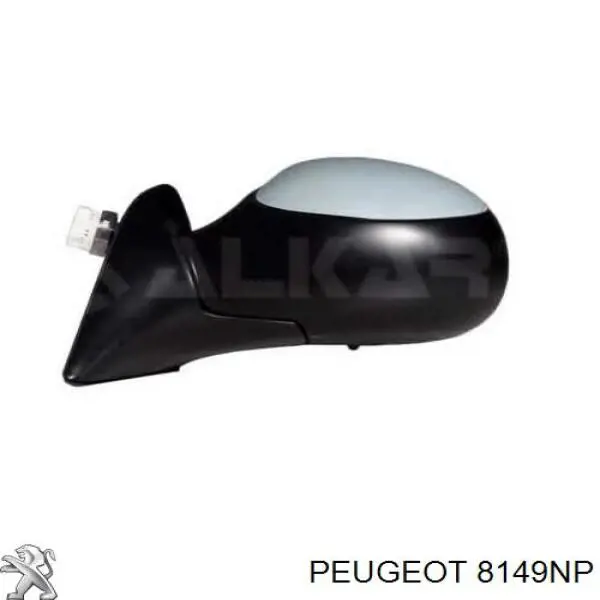 Правое зеркало 8149NP Peugeot/Citroen