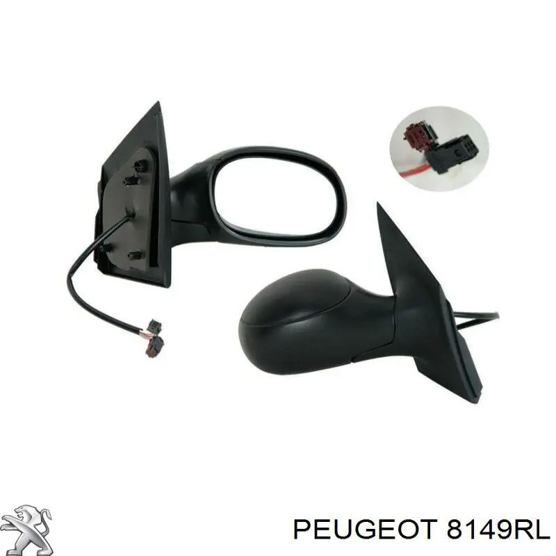 Купить 8149RL Peugeot/Citroen Боковое зеркало заднего вида правое