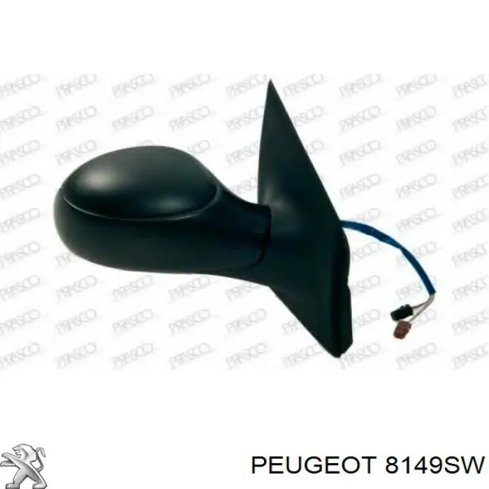 Наружное зеркало правое Peugeot/Citroen 8149SW цена, от 33.63 USD