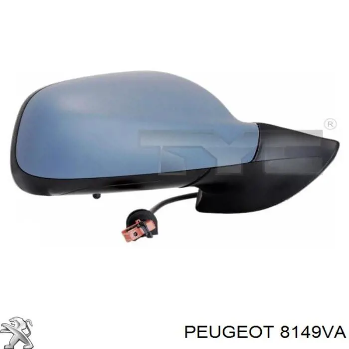 8149VA Peugeot/Citroen Зеркало заднего вида правое