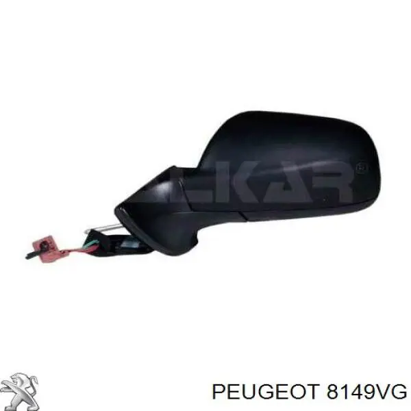 Левое боковое зеркало 8149VG Peugeot/Citroen