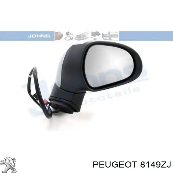 Зеркало заднего вида, левое Peugeot/Citroen 8149ZJ цена, от 93.73 USD