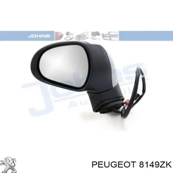 Наружное зеркало правое Peugeot/Citroen 8149ZK цена, от 74.69 USD