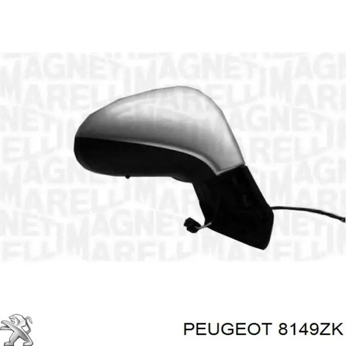 Купить 8149ZK Peugeot/Citroen Боковое зеркало заднего вида правое