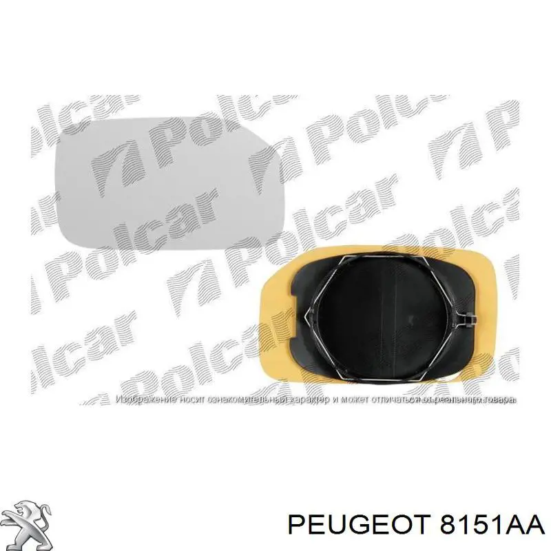 Купить 8151AA Peugeot/Citroen Стекло зеркала заднего вида, левого