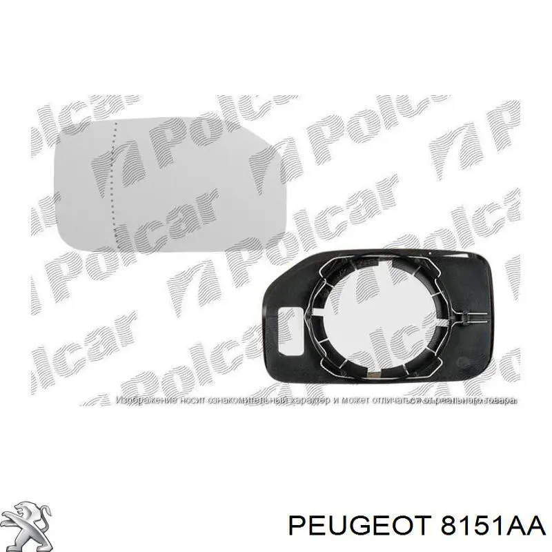 8151AA Peugeot/Citroen Зеркальный элемент левого зеркала заднего вида