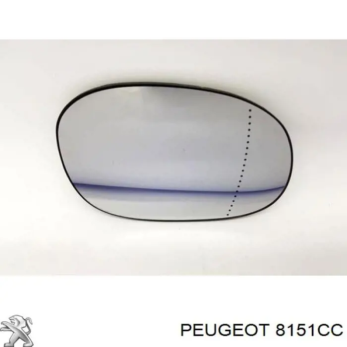 8151CC Peugeot/Citroen зеркальный элемент зеркала заднего вида правого